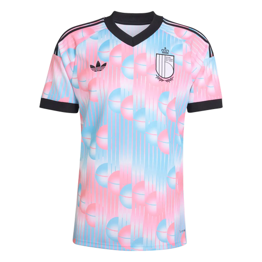Belgien Herrenfußballshirt Away 2026, Auswärtstrikot mit Climacool für Spiel, Training und Fanmomente – türkis / S