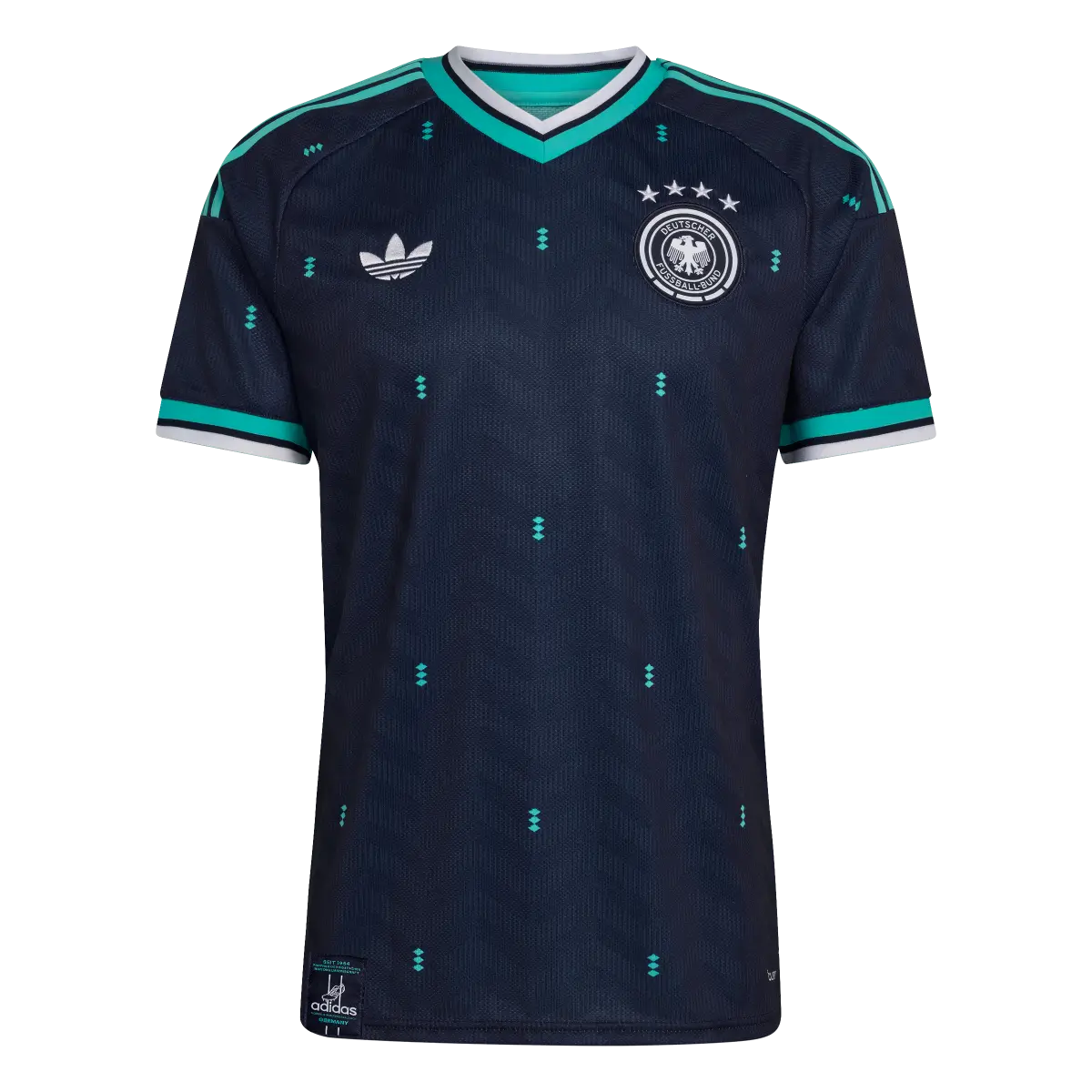 Deutschland Herrenfußballshirt Away Trikot, Auswärtstrikot mit Climacool für Spiel, Training und Fan Einsatz - machsport