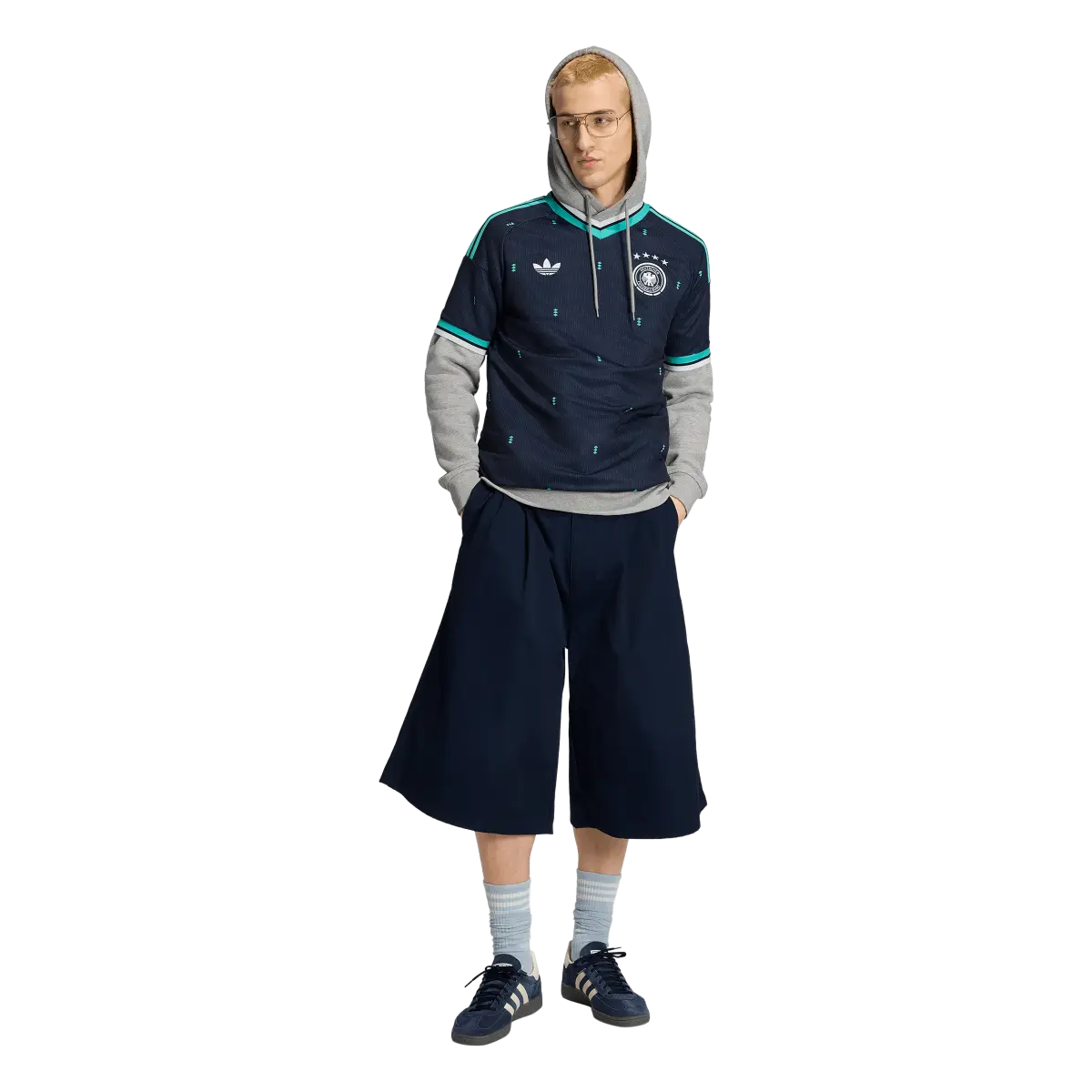 Deutschland Herrenfußballshirt Away Trikot, Auswärtstrikot mit Climacool für Spiel, Training und Fan Einsatz - machsport