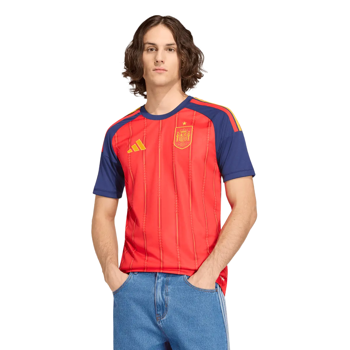 Spanien Herrenfußballshirt Home Jersey 2026, Heimtrikot mit Climacool für Spiel, Training und Fan Einsatz - machsport – Bild 