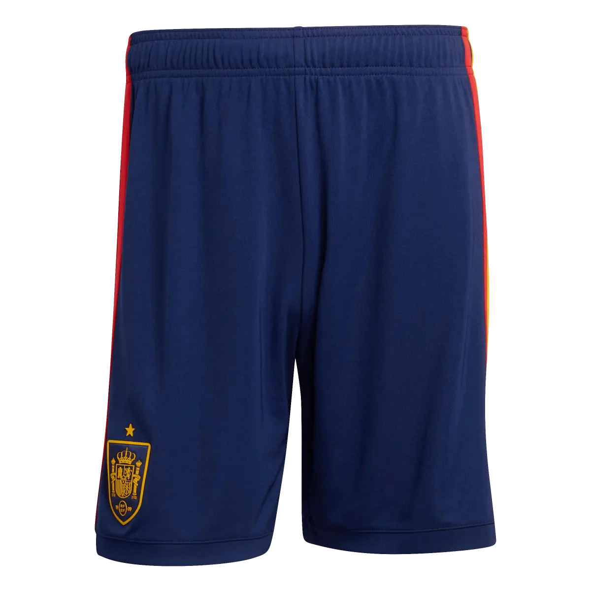 Spanien Herrenfußballshort Home 2026, Heimshorts mit Climacool für Spiel, Training und Fan Einsatz - machsport