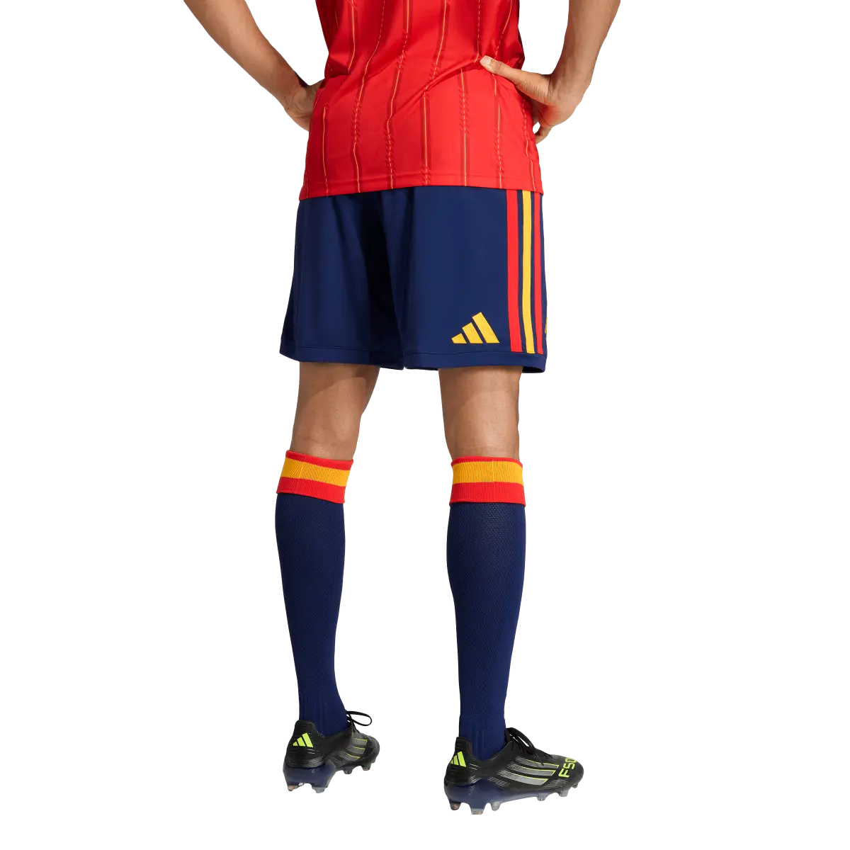 Spanien Herrenfußballshort Home 2026, Heimshorts mit Climacool für Spiel, Training und Fan Einsatz - machsport – Bild 