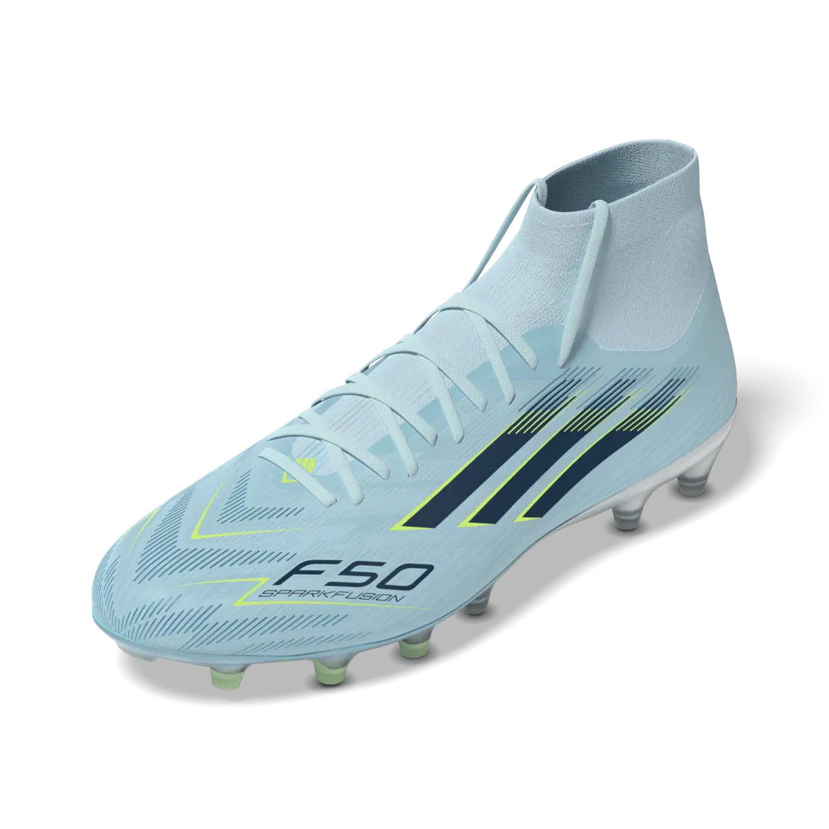 Adidas Fußballschuhe F50 Sparkfusion Pro, Mid Cut Fußballschuhe für feste Böden und Kunstrasen mit Primeknit Schaft - machsport – Bild 