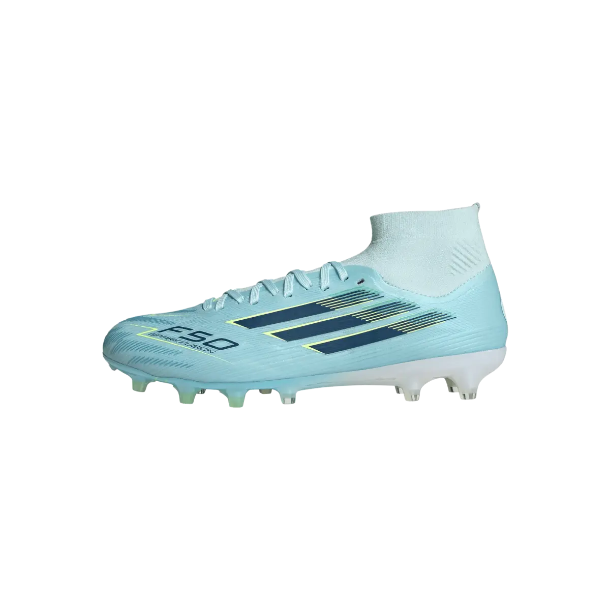 Adidas Fußballschuhe F50 Sparkfusion Pro, Mid Cut Fußballschuhe für feste Böden und Kunstrasen mit Primeknit Schaft - machsport