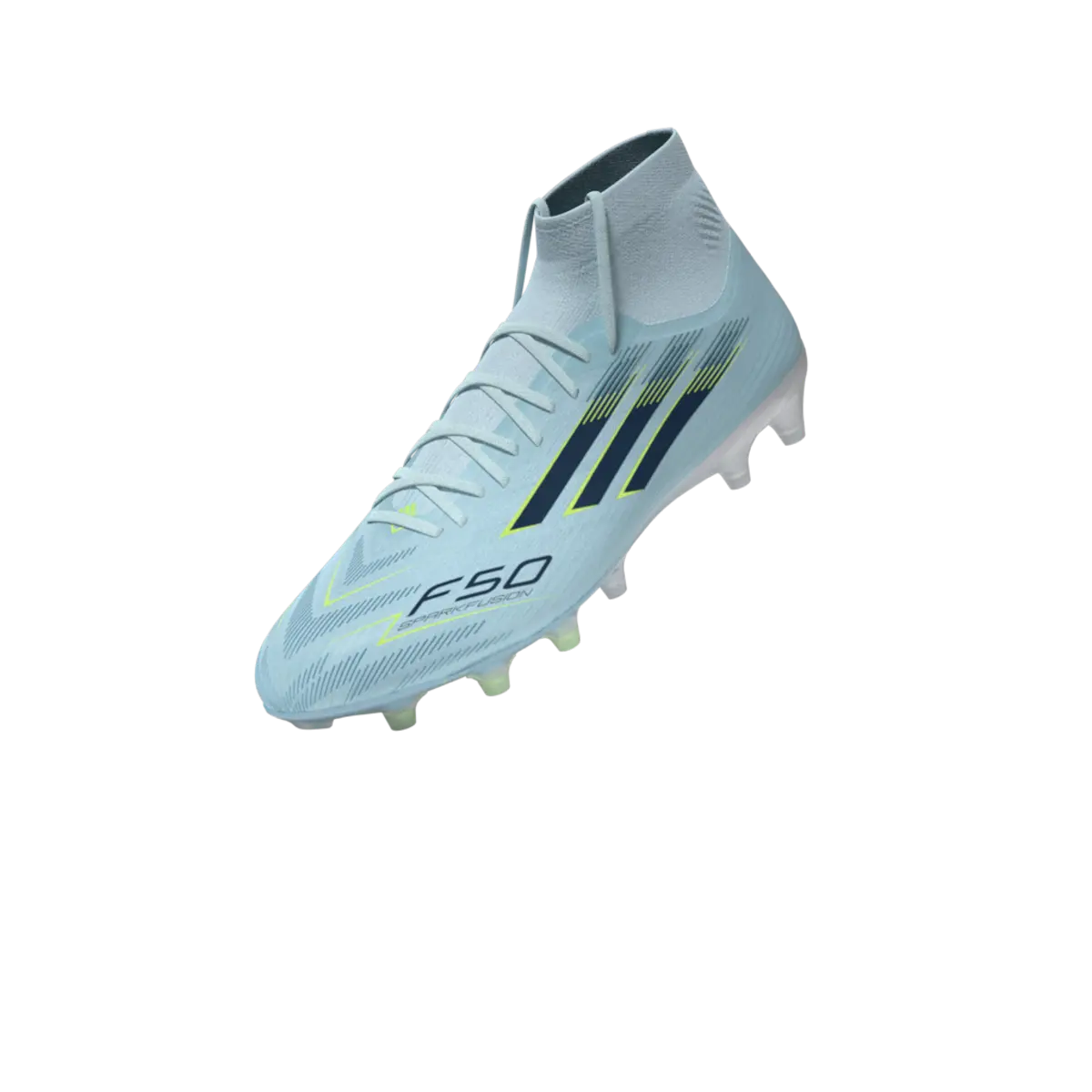 Adidas Fußballschuhe F50 Sparkfusion Pro, Mid Cut Fußballschuhe für feste Böden und Kunstrasen mit Primeknit Schaft - machsport