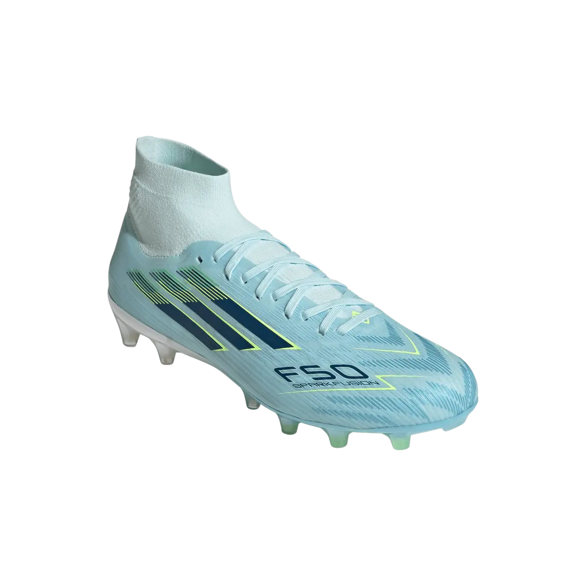 Adidas Fußballschuhe F50 Sparkfusion Pro, Mid Cut Fußballschuhe für feste Böden und Kunstrasen mit Primeknit Schaft - machsport – Bild 