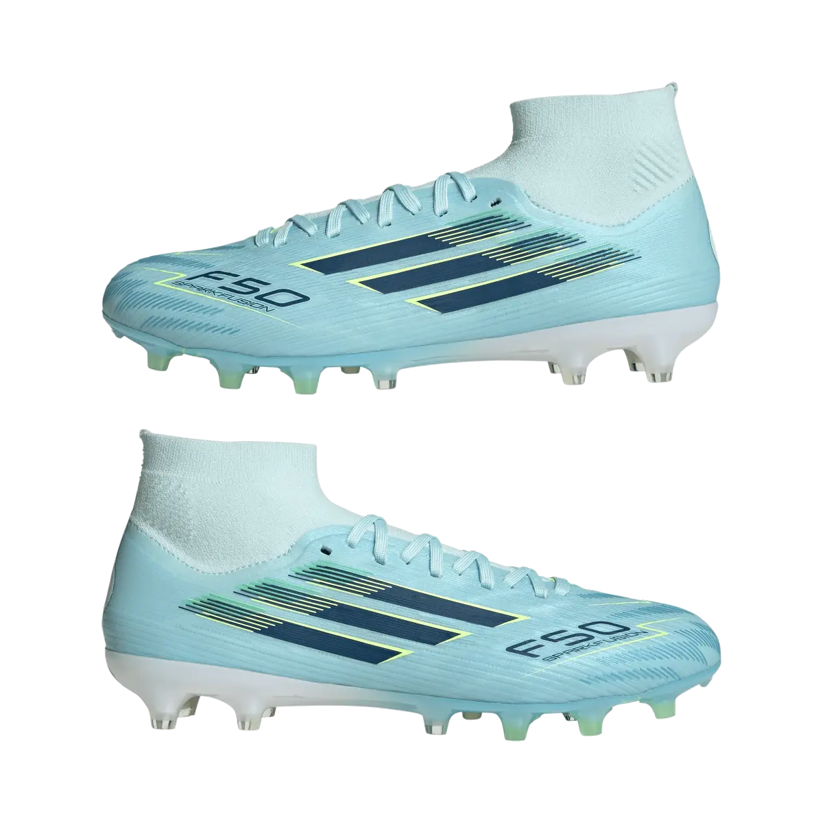 Adidas Fußballschuhe F50 Sparkfusion Pro, Mid Cut Fußballschuhe für feste Böden und Kunstrasen mit Primeknit Schaft - machsport – Bild 