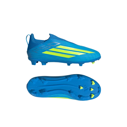 Adidas Kinderfußballschuhe F50 League LL FG/MG, schnürlose Fußballschuhe für feste Böden und Kunstrasen mit Sprintplate 360 - machsport