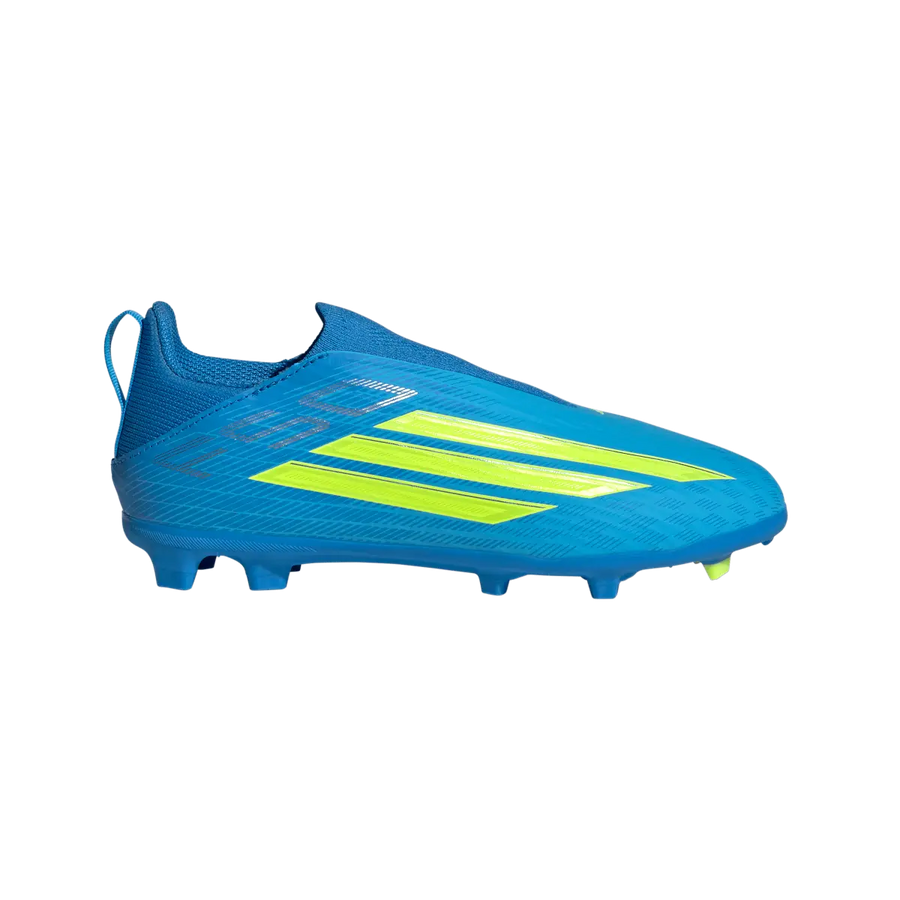 Adidas Kinderfußballschuhe F50 League LL FG/MG, schnürlose Fußballschuhe für feste Böden und Kunstrasen mit Sprintplate 360 - machsport