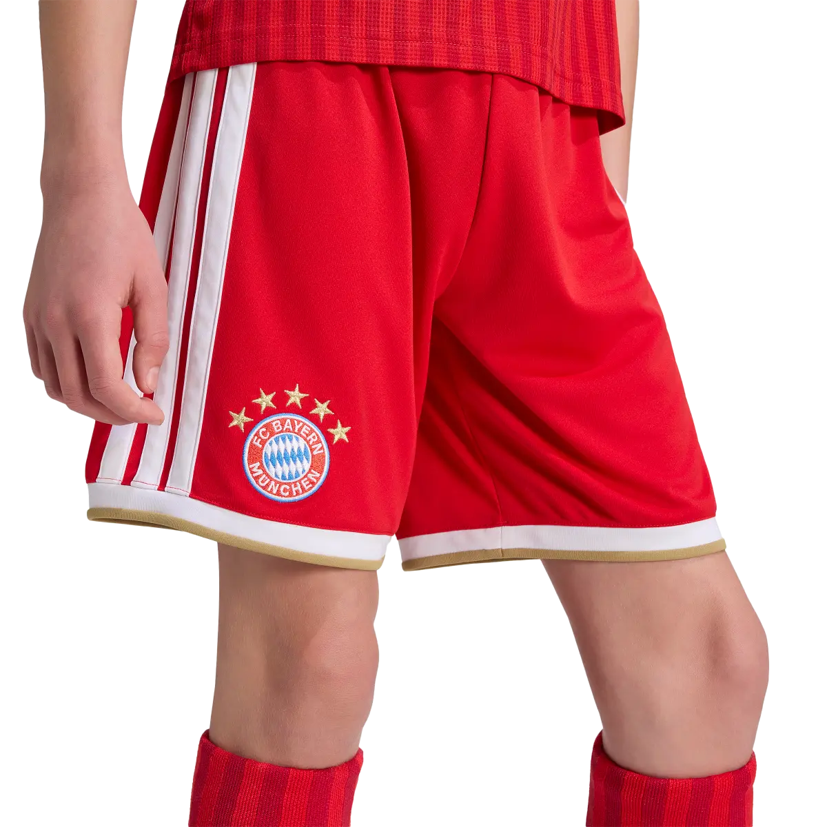 FC Bayern München Kinderfußballhose Home 26/27, Heimshorts mit Climacool für junge Fans - machsport