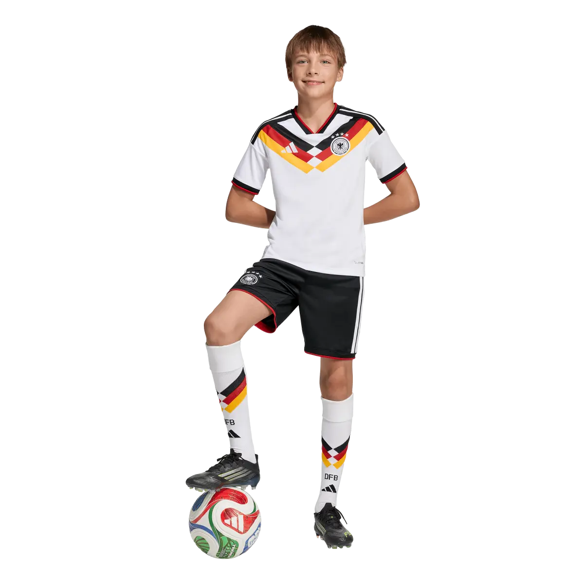 DFB Kinderfußballshirt Home Jersey 2026, Heimtrikot mit Climacool für Training, Spiel und Fan Einsatz - machsport