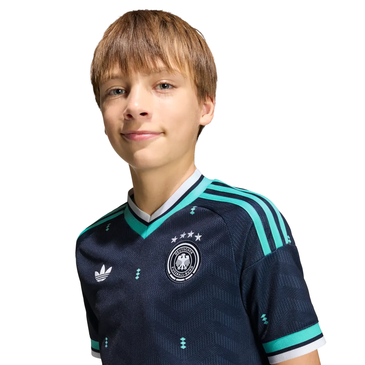 Deutschland Kinderfußballshirt Away Jersey Kids, Kinder Auswärtstrikot mit Climacool für Spiel, Training und Fan Einsatz - machsport