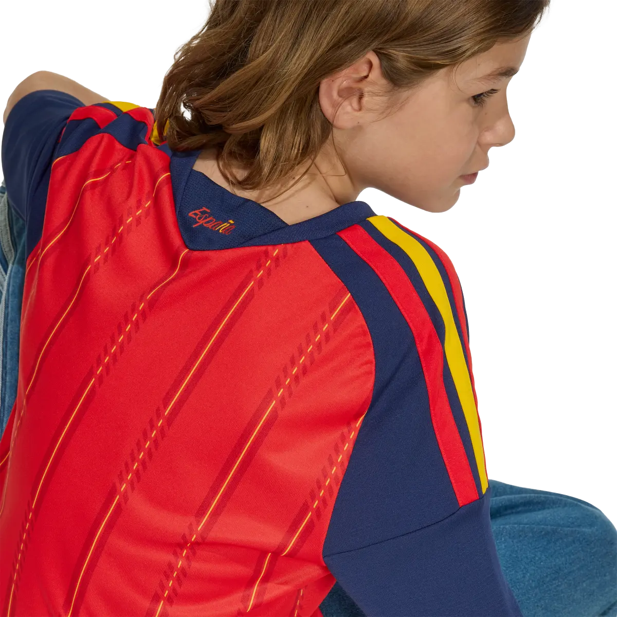 Spanien Kinderfußballshirt Home Jersey 2026, Kinder Heimtrikot mit Climacool für Spiel, Training und Fan Einsatz - machsport