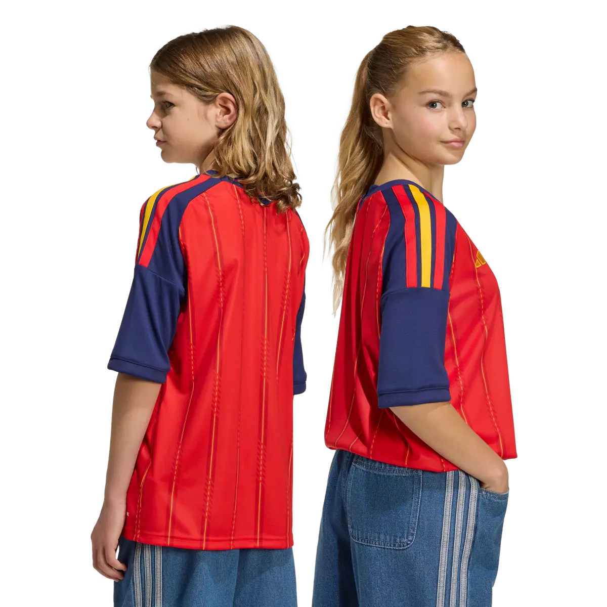 Spanien Kinderfußballshirt Home Jersey 2026, Kinder Heimtrikot mit Climacool für Spiel, Training und Fan Einsatz - machsport