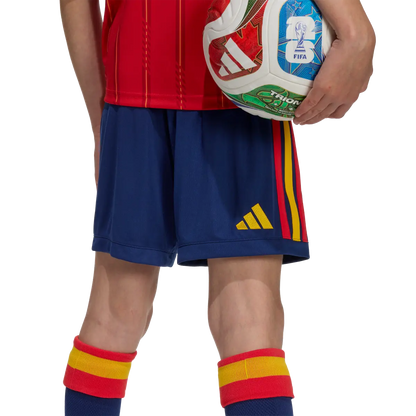 Spanien Kinderfußballshort Home Shorts, Heimshorts mit Climacool für Spiel, Training und Fan Einsatz - machsport