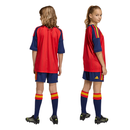 Spanien Kinderfußballshort Home Shorts, Heimshorts mit Climacool für Spiel, Training und Fan Einsatz - machsport