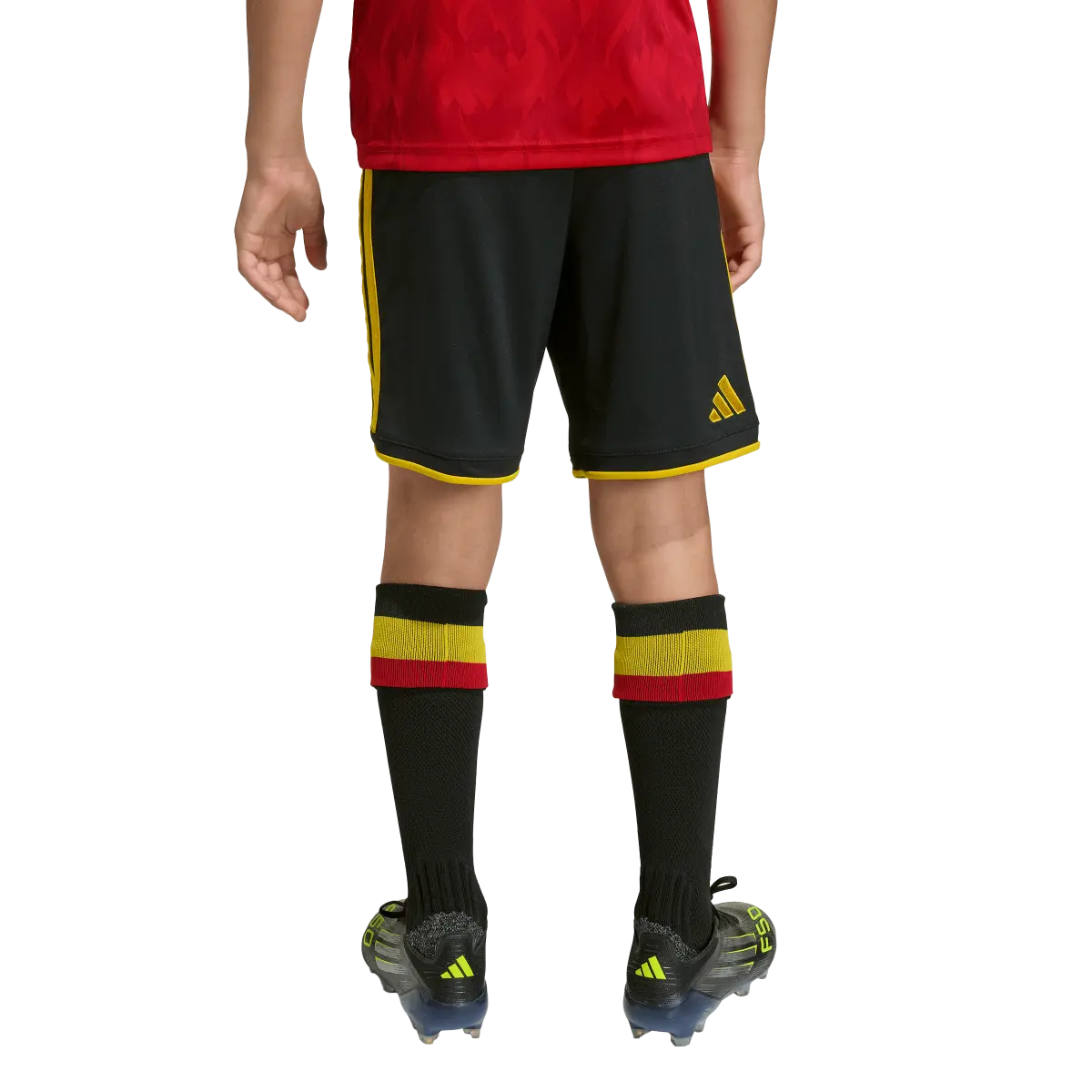 Belgien Kinderfußballshort Home 2026, Heimshorts mit Climacool für Spiel, Training und Fan Einsatz - machsport – Bild 