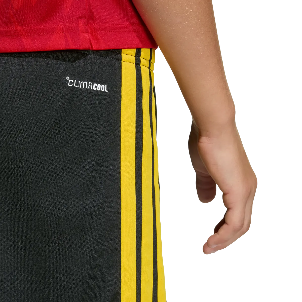 Belgien Kinderfußballshort Home 2026, Heimshorts mit Climacool für Spiel, Training und Fan Einsatz - machsport – Bild 
