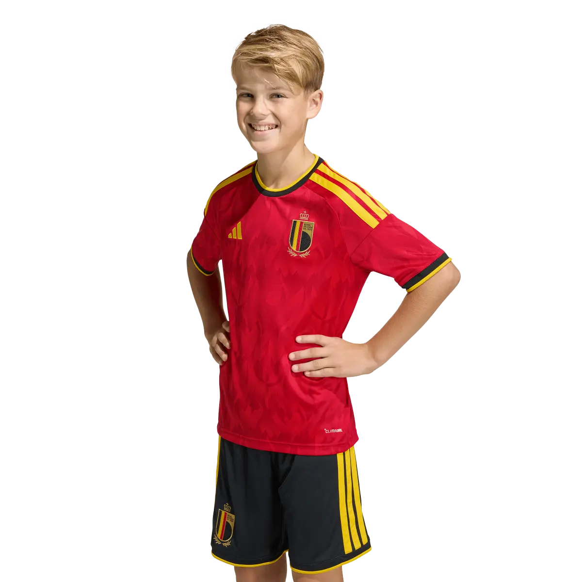 Belgien Kinderfußballshirt Home 2026, Heimtrikot mit Climacool für Training, Spiel und Fanmomente - machsport – Bild 
