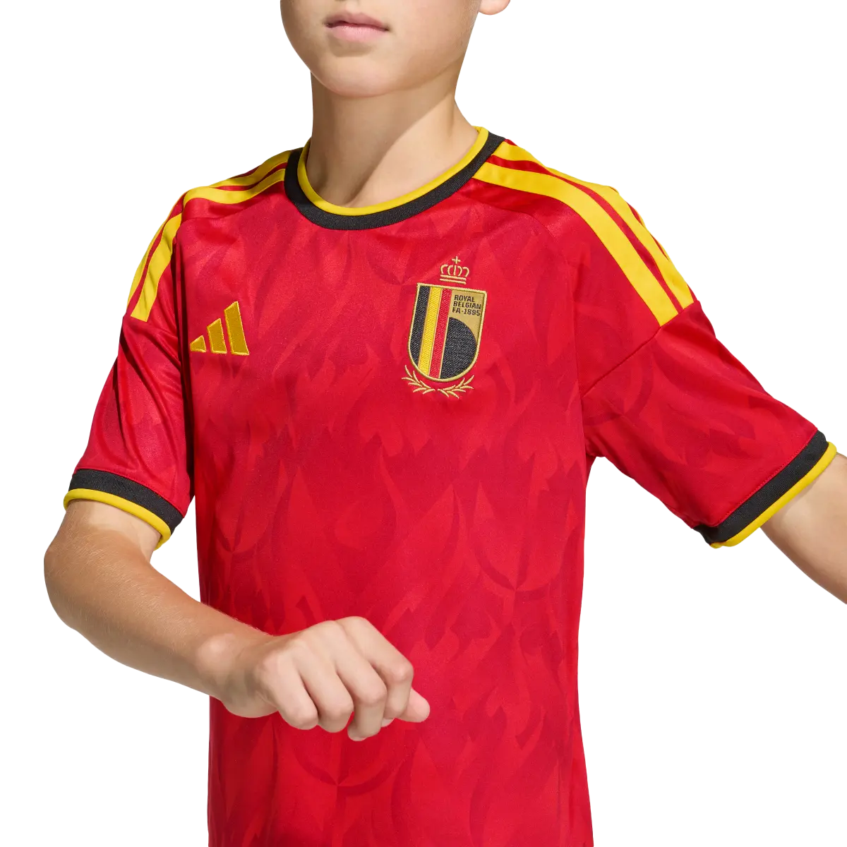 Belgien Kinderfußballshirt Home 2026, Heimtrikot mit Climacool für Training, Spiel und Fanmomente - machsport