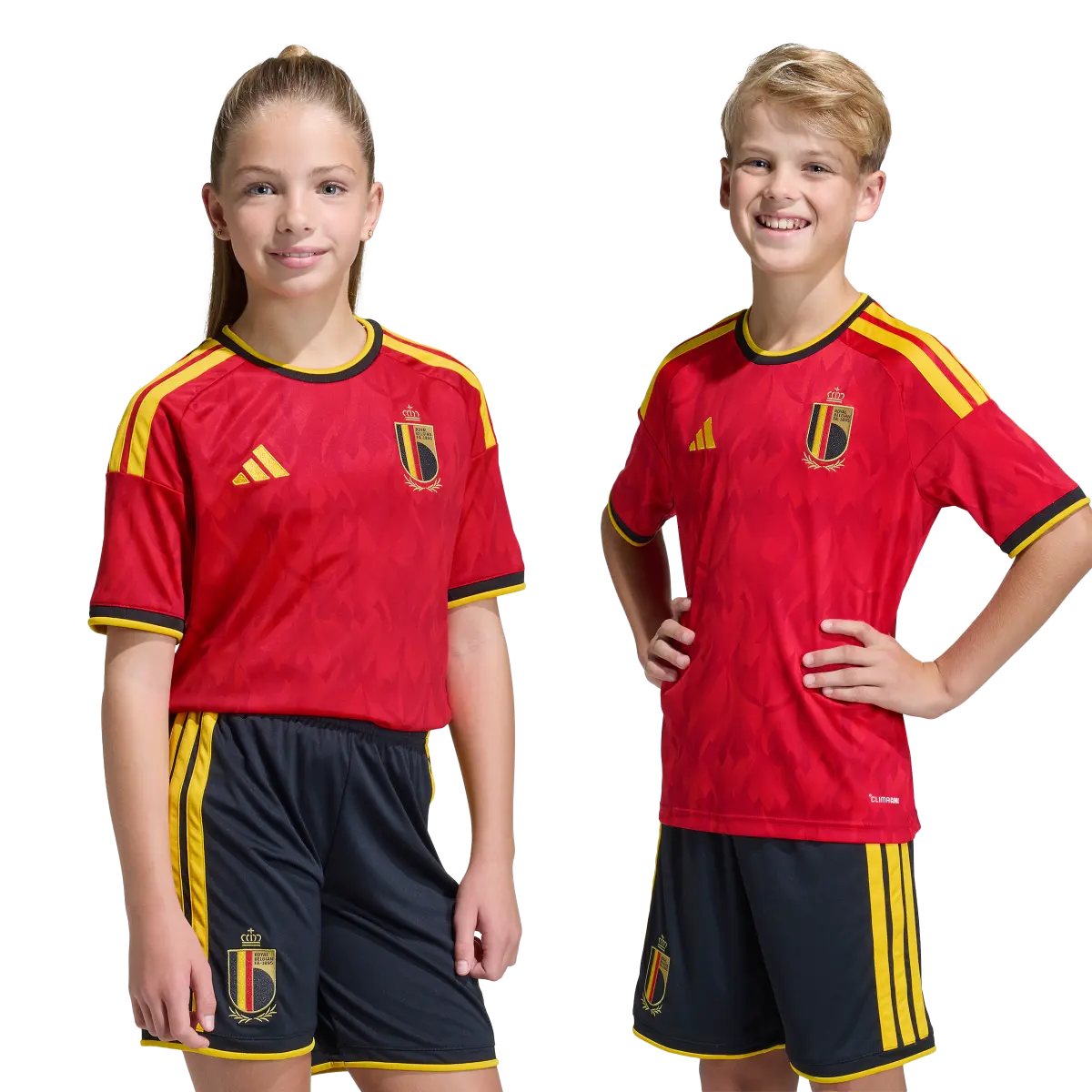 Belgien Kinderfußballshirt Home 2026, Heimtrikot mit Climacool für Training, Spiel und Fanmomente - machsport
