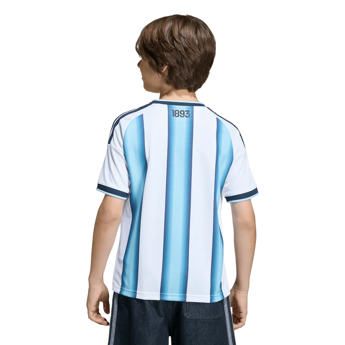 Argentinien Kinderfußballshirt Home Jersey 2026, Heimtrikot mit Climacool für junge Fußballfans - machsport