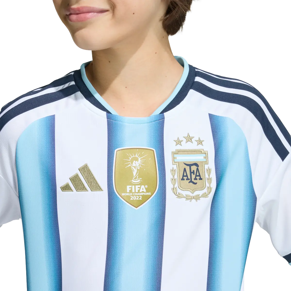 Argentinien Kinderfußballshirt Home Jersey 2026, Heimtrikot mit Climacool für junge Fußballfans - machsport – Bild 