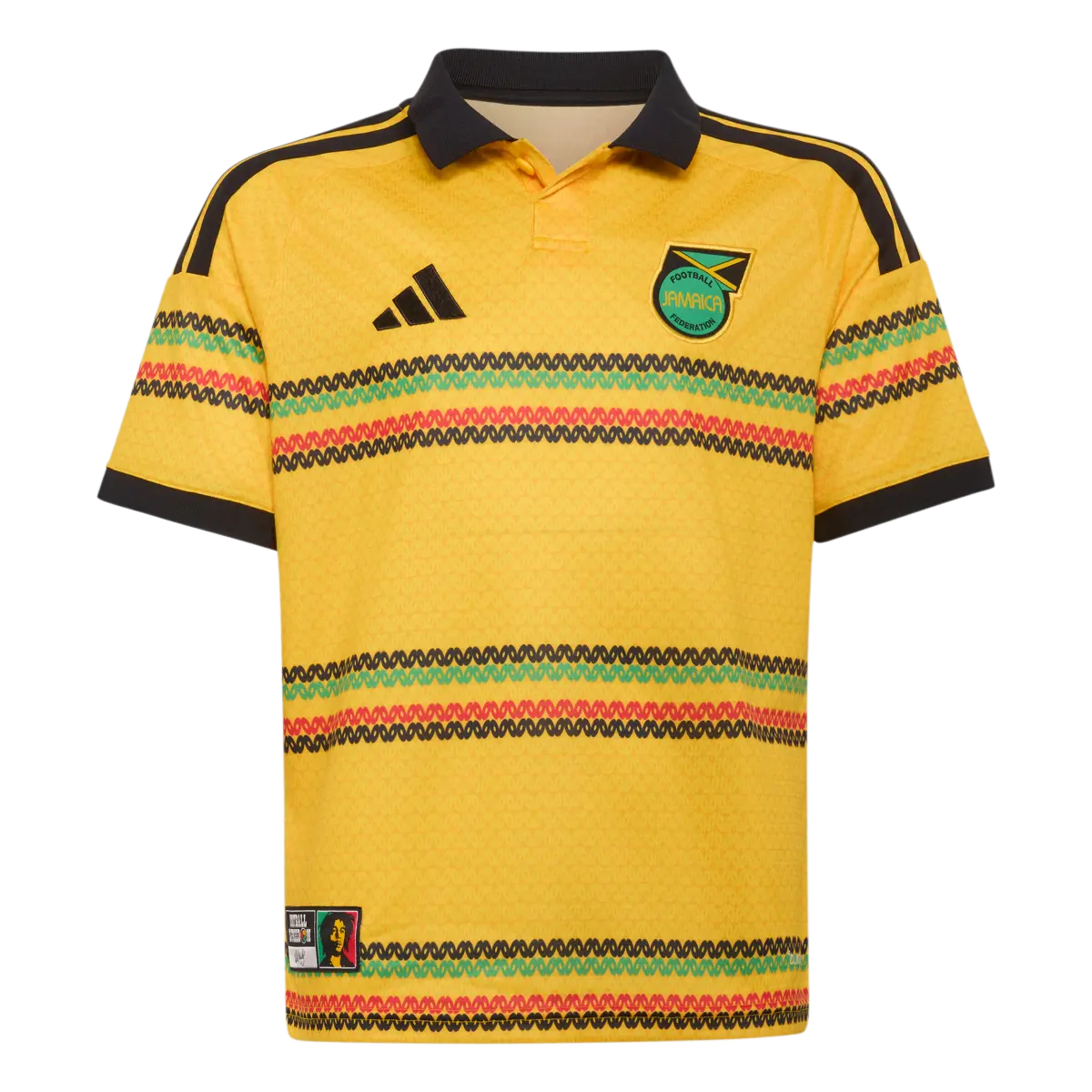 Jamaika Kinderfußballshirt Home Jersey 2026, Bob Marley, Kinder Heimtrikot mit Climacool für Spiel und Fanmomente - machsport – Bild 