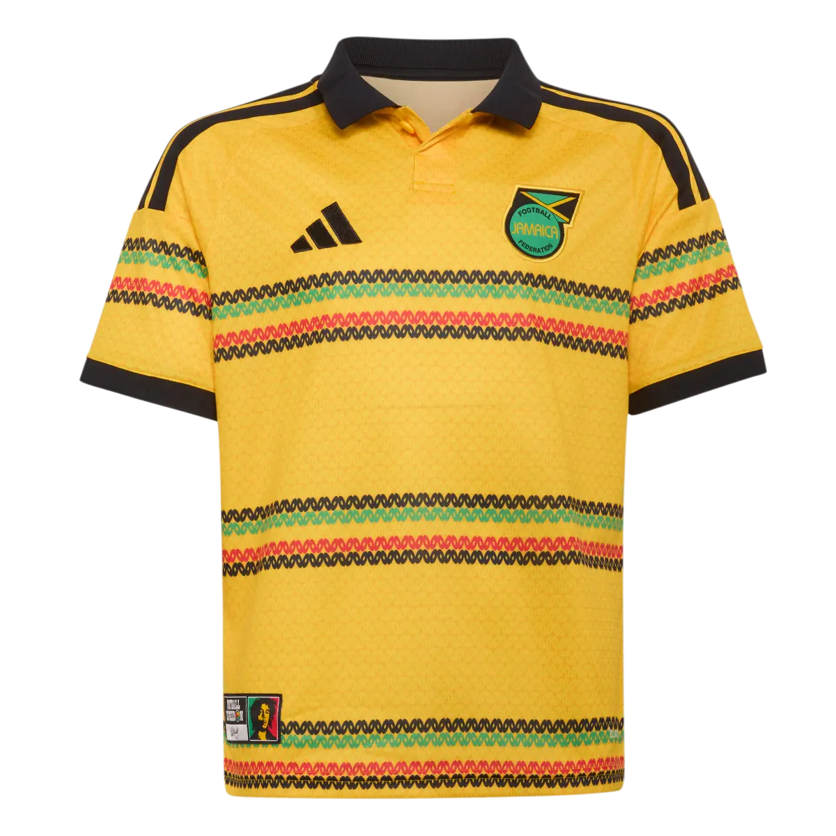 Jamaika Kinderfußballshirt Home Jersey 2026, Bob Marley, Kinder Heimtrikot mit Climacool für Spiel und Fanmomente - machsport