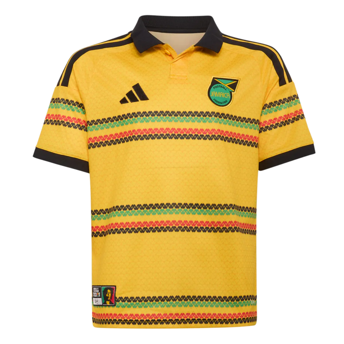 Jamaika Kinderfußballshirt Home Jersey 2026, Bob Marley, Kinder Heimtrikot mit Climacool für Spiel und Fanmomente