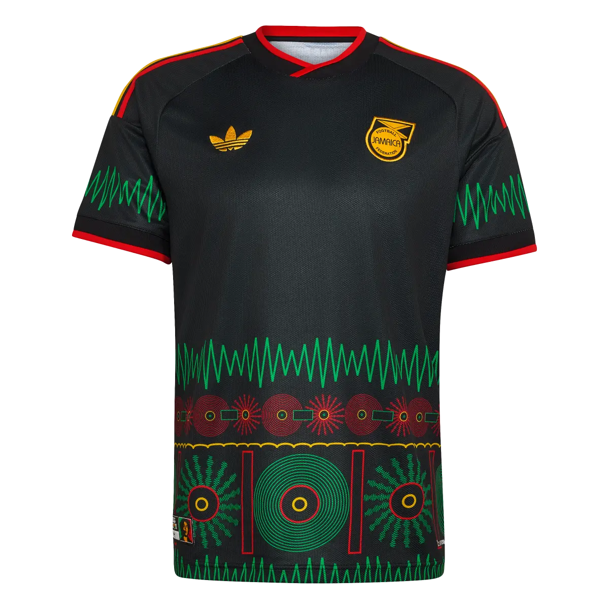Jamaika Herrenfußballshirt Away Jersey 2026, Bob Marley Auswärtstrikot mit Climacool für Spiel und Fanmomente - machsport