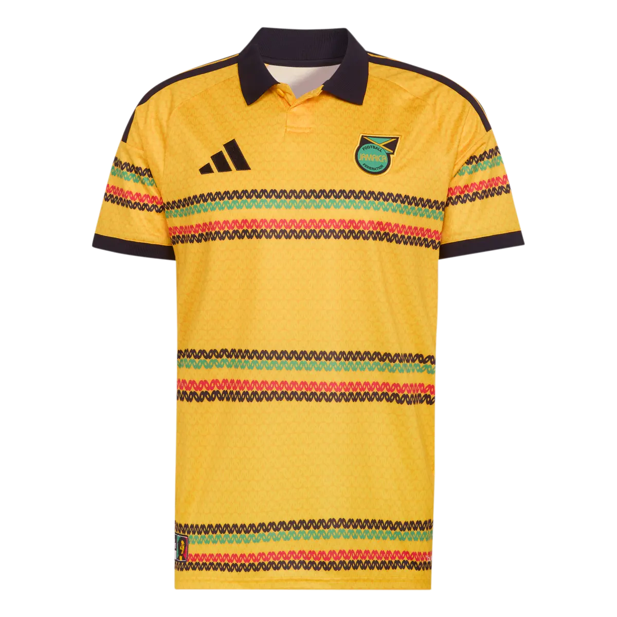 Jamaika Herrenfußballschirt Home Jersey 2026, Heimtrikot mit Climacool und Bob Marley Inspiration - machsport – Bild 