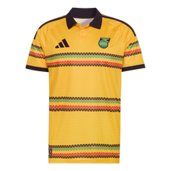 Jamaika Herrenfußballschirt Home Jersey 2026, Heimtrikot mit Climacool und Bob Marley Inspiration - machsport