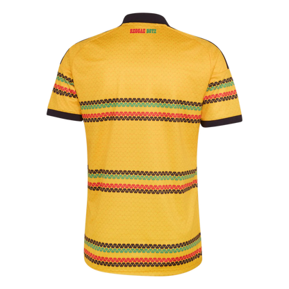 Jamaika Herrenfußballschirt Home Jersey 2026, Heimtrikot mit Climacool und Bob Marley Inspiration - machsport