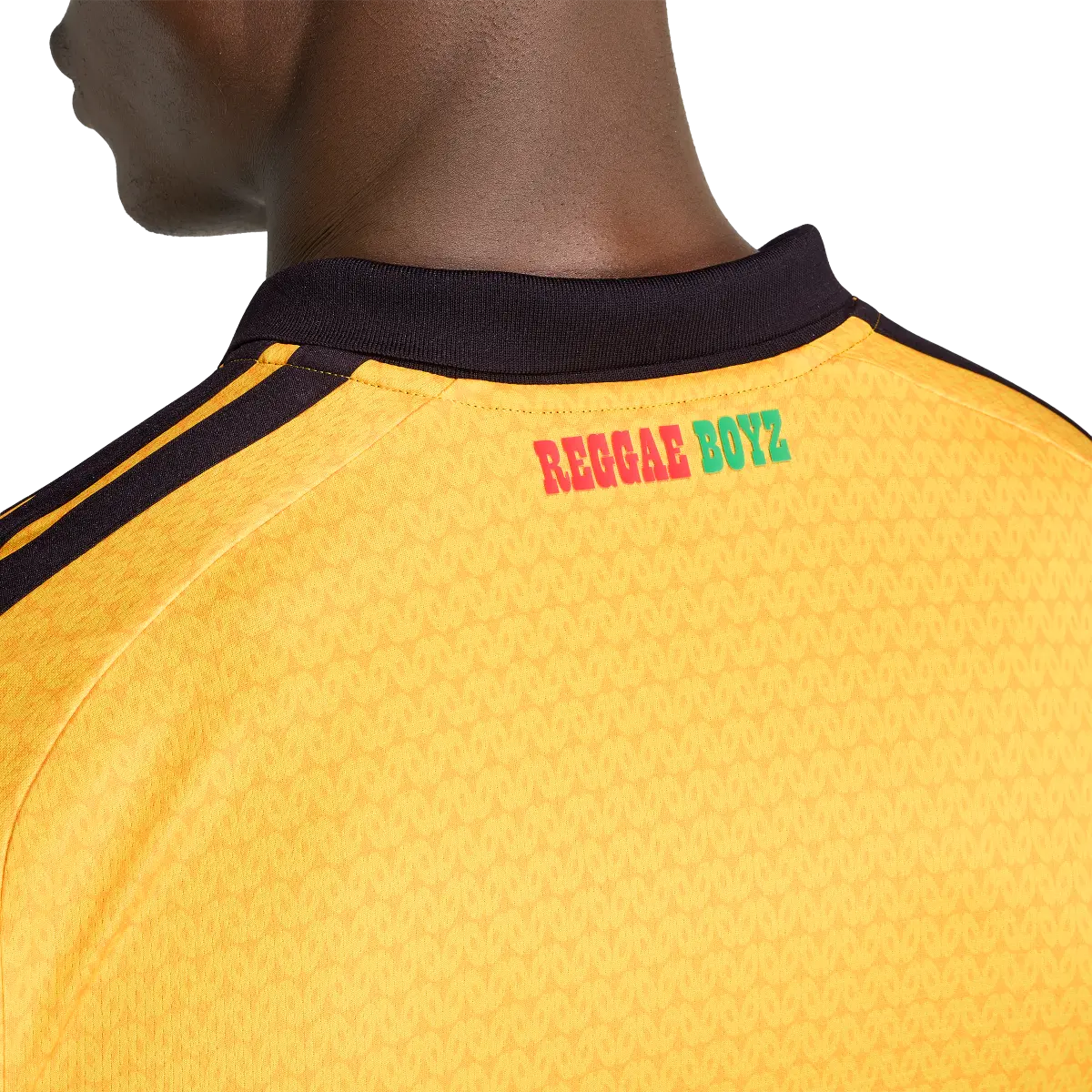 Jamaika Herrenfußballschirt Home Jersey 2026, Heimtrikot mit Climacool und Bob Marley Inspiration - machsport – Bild 