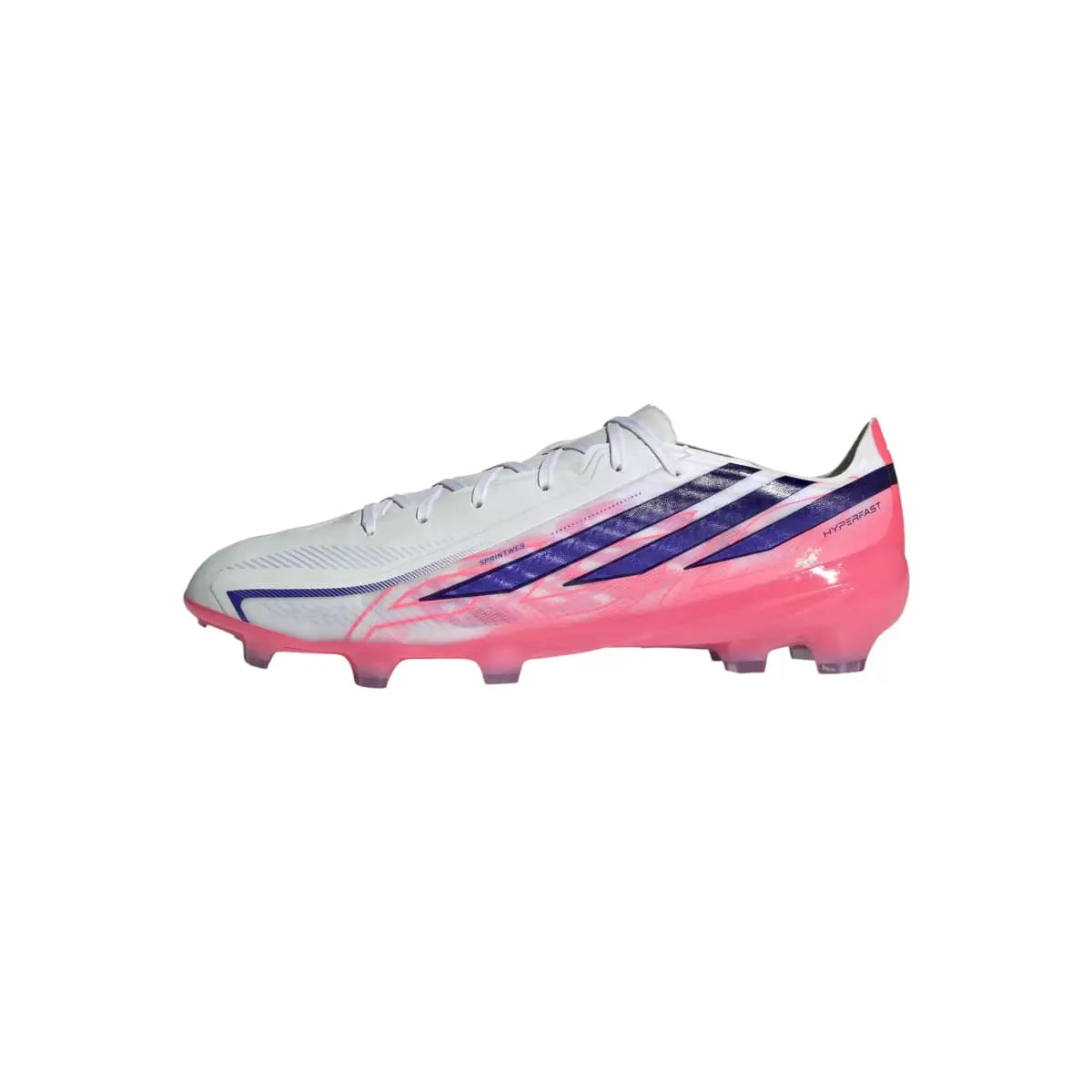 Adidas Fußballschuhe F50 Hyperfast Pro FG, Cloud White / Solar Purple / Solar Turbo