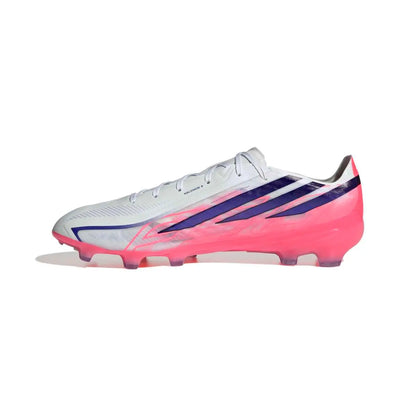 Adidas Fußballschuhe F50 Hyperfast Pro FG, Cloud White / Solar Purple / Solar Turbo