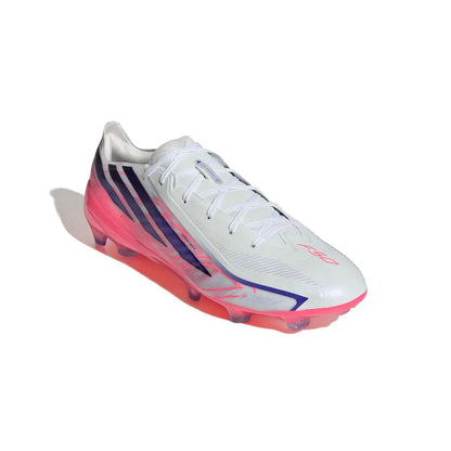 Adidas Fußballschuhe F50 Hyperfast Pro FG, Cloud White / Solar Purple / Solar Turbo