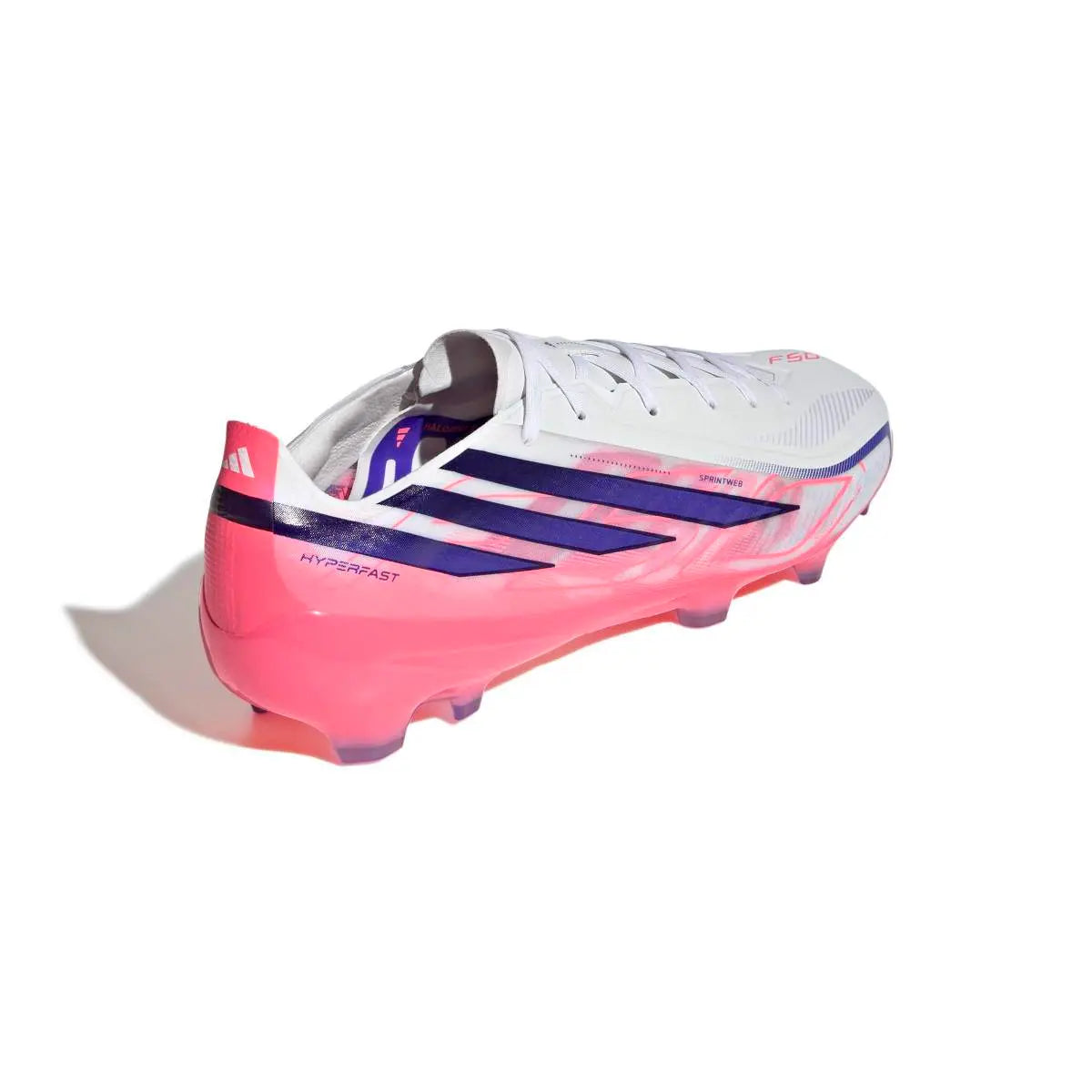 Adidas Fußballschuhe F50 Hyperfast Pro FG, Cloud White / Solar Purple / Solar Turbo – Bild 