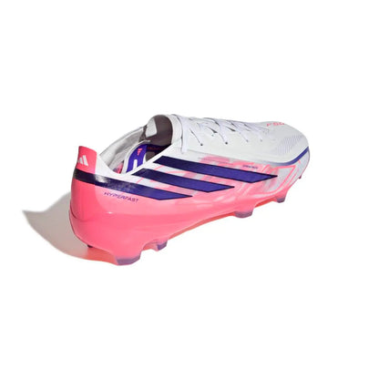 Adidas Fußballschuhe F50 Hyperfast Pro FG, Cloud White / Solar Purple / Solar Turbo