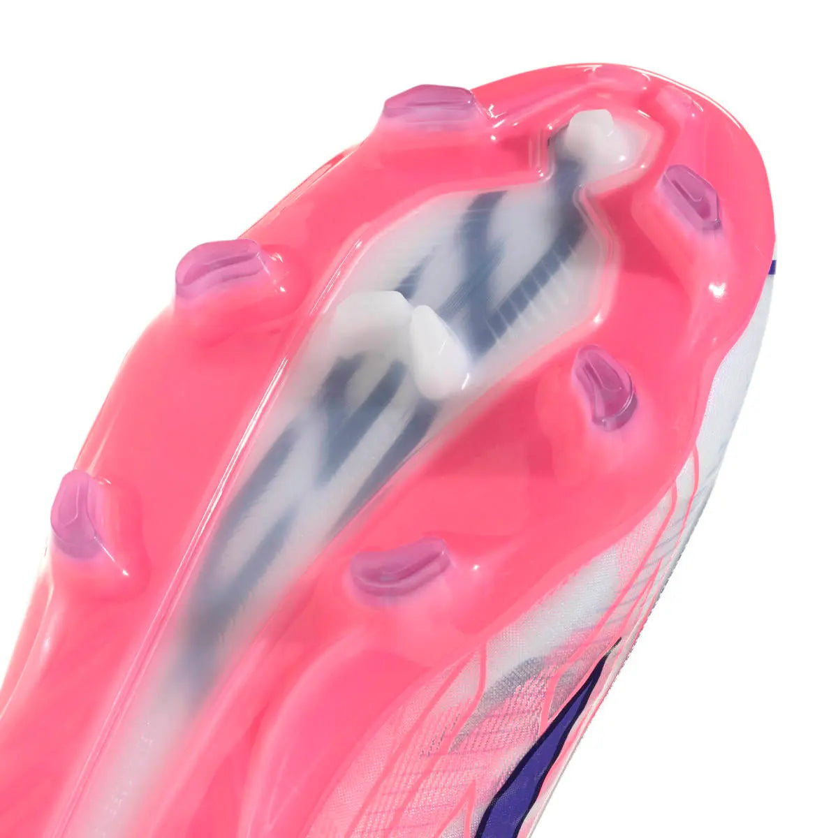 Adidas Fußballschuhe F50 Hyperfast Pro FG, Cloud White / Solar Purple / Solar Turbo – Bild 
