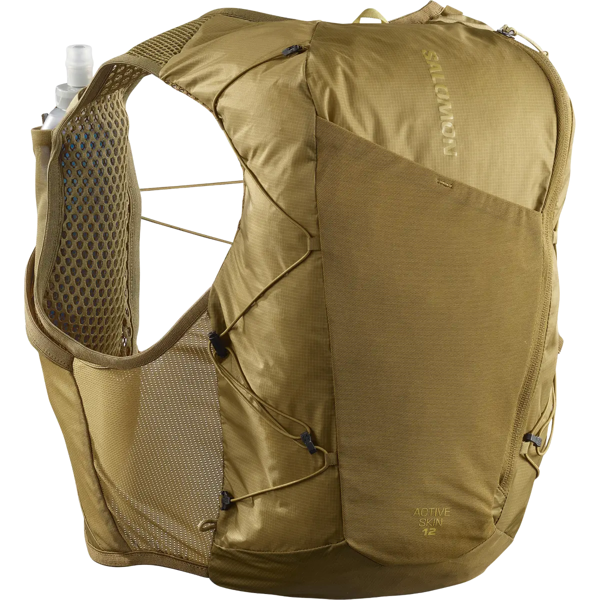 Salomon Laufrucksack Active Skin 12 Set, brilliant olive/willow – Bild 
