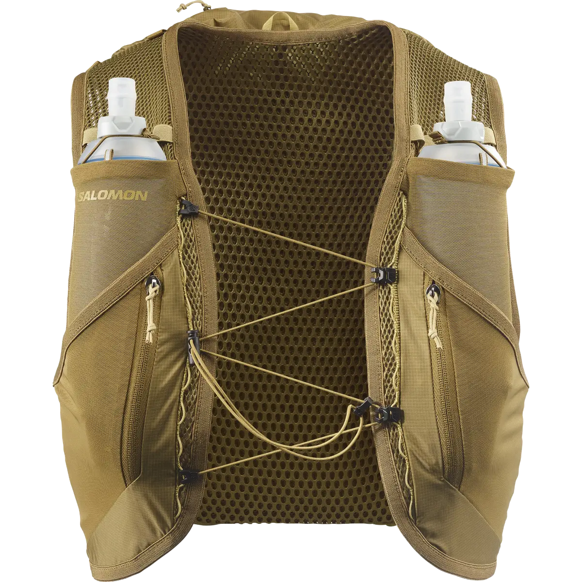 Salomon Laufrucksack Active Skin 12 Set, brilliant olive/willow