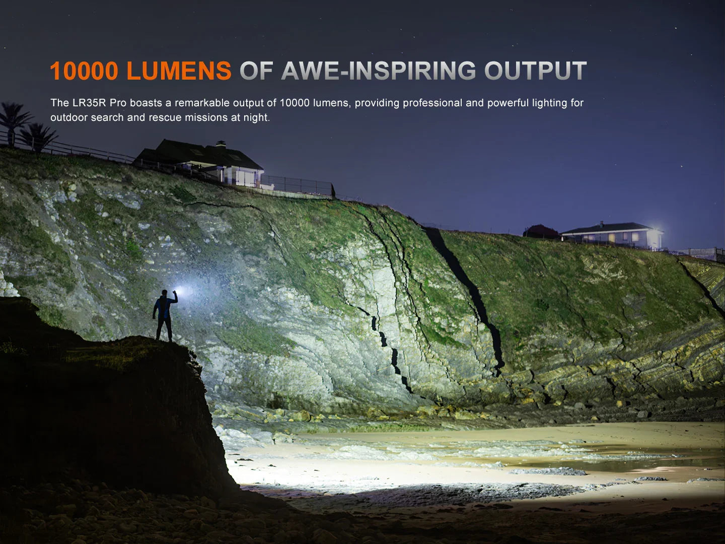 Fenix LR35R Pro extrem helle, multifunktionale Suchlampe, 10000 Lumen