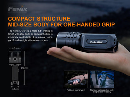 Fenix LR35R Kraftvolle, kompakte Suchlampe, 10000 Lumen