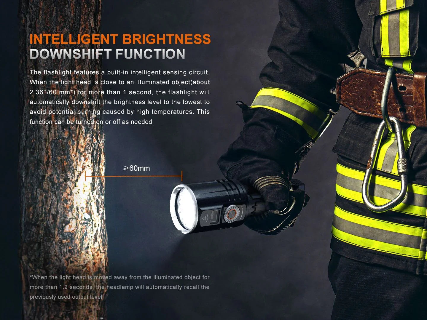 Fenix LR36R kompakte, leistungsstarke Suchlampe mit weißem Laserstrahl, 10000 Lumen