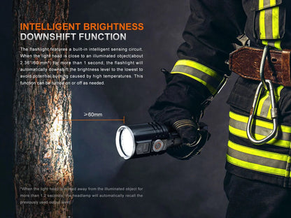 Fenix LR36R kompakte, leistungsstarke Suchlampe mit weißem Laserstrahl, 10000 Lumen