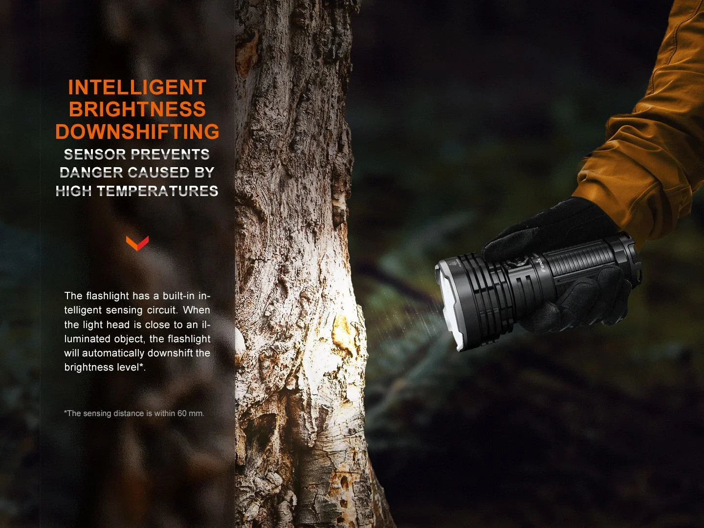 Fenix LR40R V2.0 Superhelle Hochleistungs-Suchlampe mit Spot- und Flutlichtfunktion, 15000 Lumen