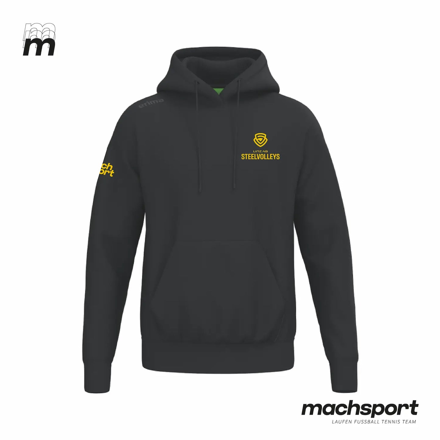 LINZ AG Steelvolleys Hoody schwarz - machsport