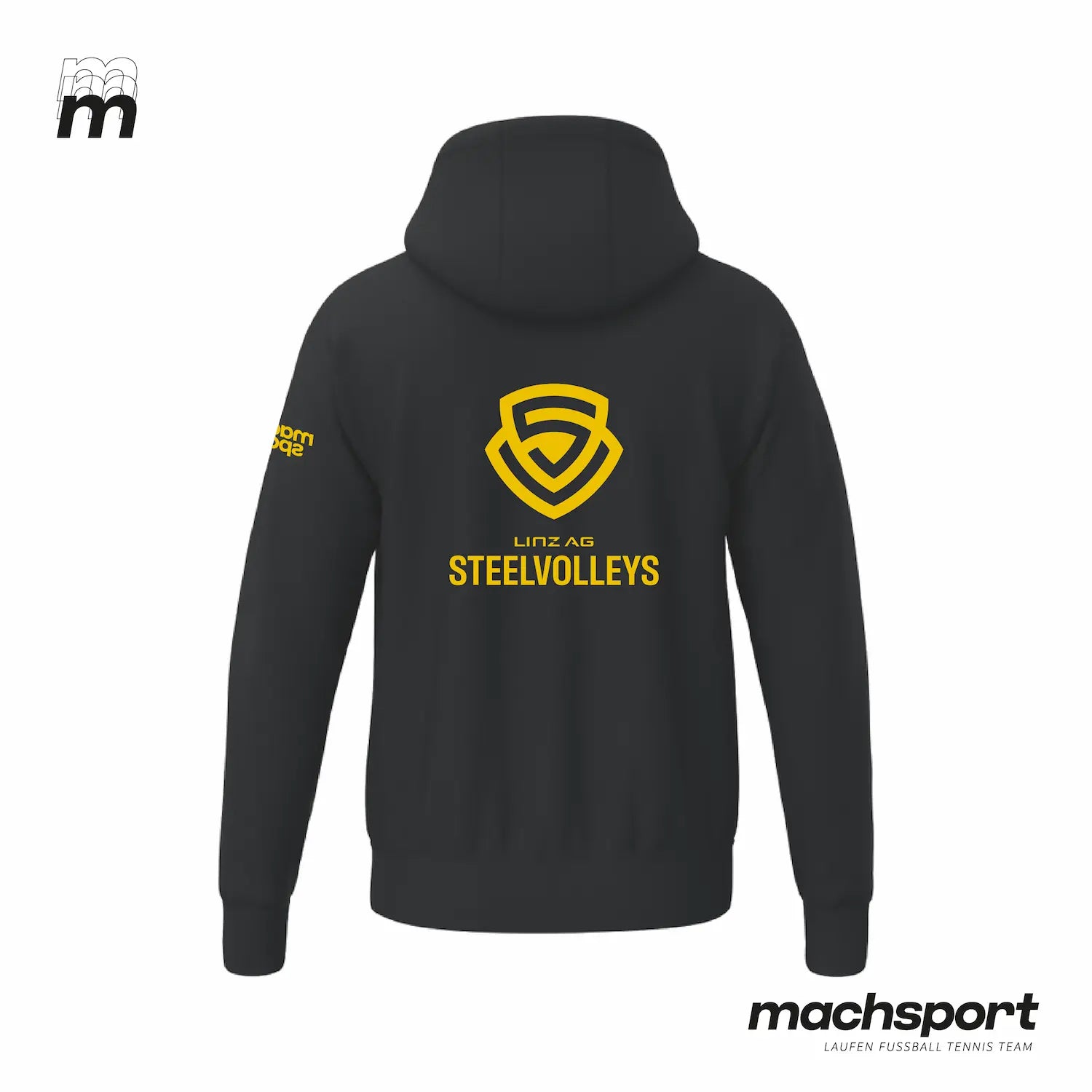 LINZ AG Steelvolleys Hoody schwarz - machsport – Bild 